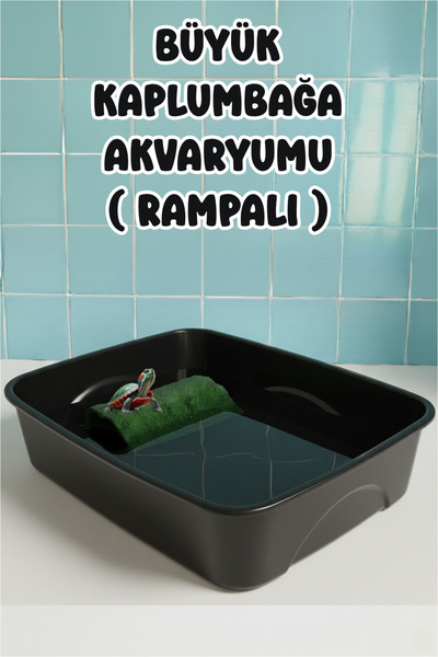 MD×JOA Büyük Kaplumbaga Akvaryumu ( Rampalı ) Kaplumbaga Bahçesi ( Karışık Re...