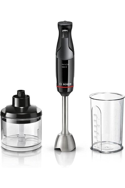 Bosch Serie 4, Blender de mână, Ergomaster, 1000 W, Negru, Antracit Msm4B620