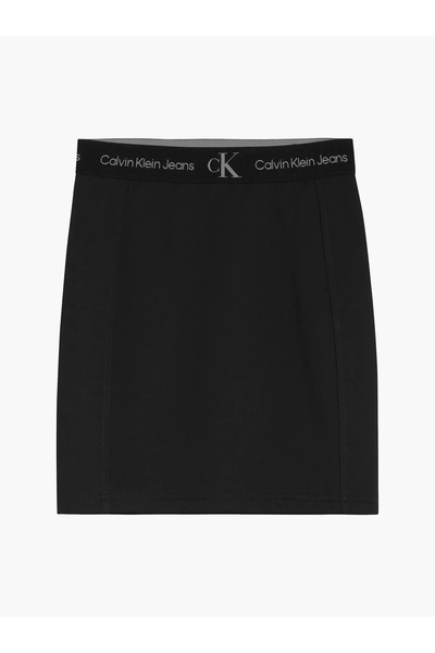 Calvin Klein PUNTO TAPE SKIRT Kadın Siyah Etek