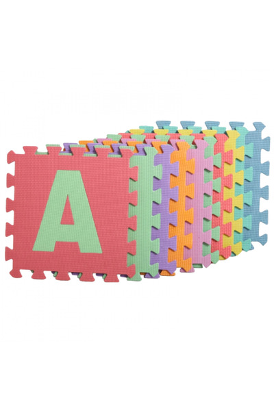Toyska Puzzle Foam Mat with Letters for Kids, 10 Pieces, 29 x 29 x 0.8 cm, Multicolor