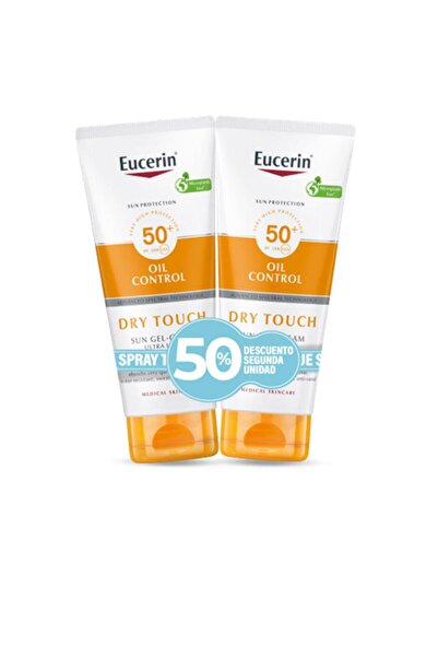 Eucerin Cremă-gel SENSITIVE PROTECT touch seco SPF50+ promoție 2 x 200 ml