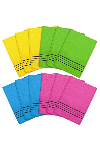 Yelajoy 12 قطعة من قفاز التقشير الكوري، مقشر لبشرة الجسم لإزالة الجلد الميت