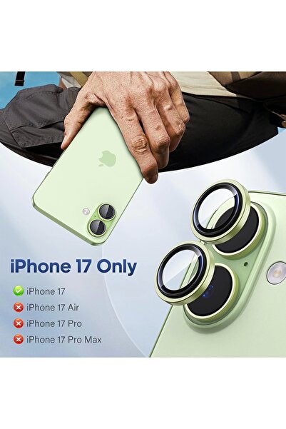 Lopard iPhone 17/16/16 Plus Kamera Koruyucu Gece Çekim Destekli Premium Safir Lens Koruma Parlak Temperli C