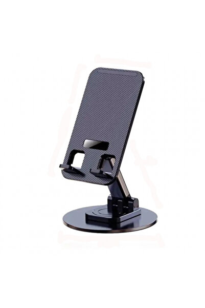 Chinastore Βάση γραφείου για τηλέφωνο/tablet περιστρεφόμενη 360 μοιρών από αλουμίνιο, μαύρη