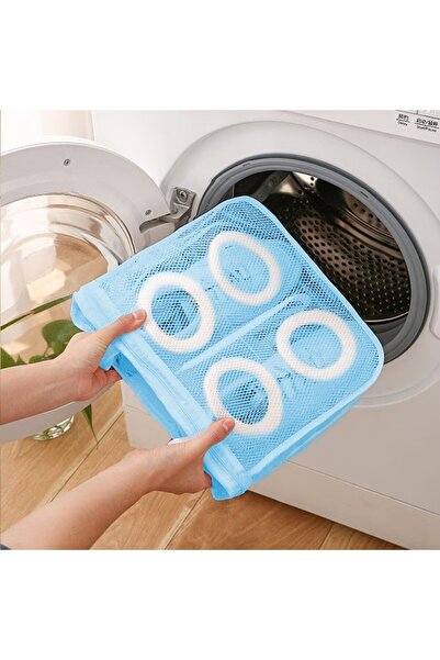 Flippy Shoe Washing Bag for Washing Machine, 28 x 24.5 x 8 cm, Blue