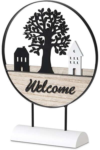 Qilicz Semn decorativ de bun venit, coroană decorativă cu pomul vieții și o c...