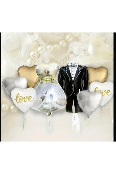 ALYA Party 8 Piece Elegant Bride Themed Party Set Bachelorette Party Set