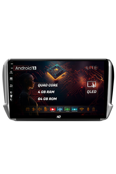 HUB64 Navigatie Peugeot 208/2008 (2012+), 4GB RAM, Quadcore, Carplay, Android...