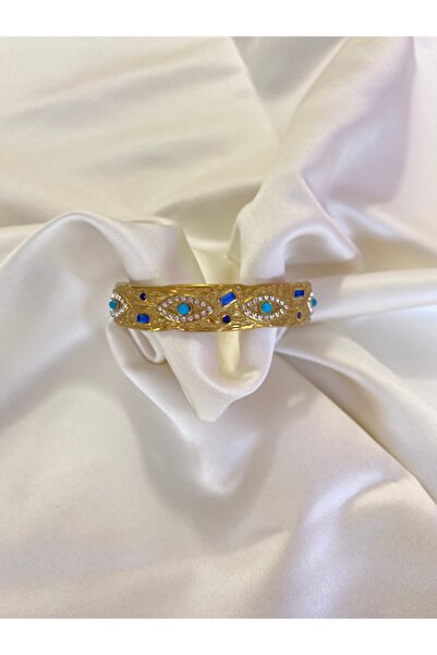 giez سوار من الفولاذ مرصع بحجر العين الأزرق العتيق