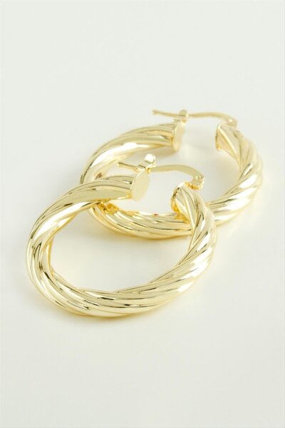 ZERO LAND Sptrns Ring Earrings with Vine 3, (123046) 5 Cm-Yellow