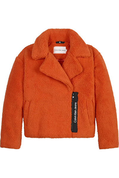 Calvin Klein SHORT TEDDY JACKET Kadın Turuncu Mont