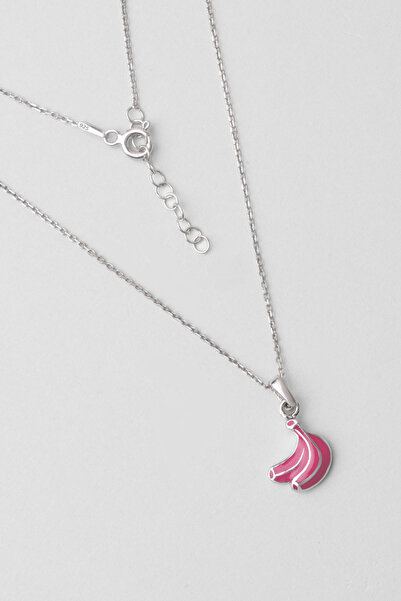 So CHIC... Sevimli Meyveler 18 Ayar Beyaz Altın Kaplama Gümüş Çocuk Kolye