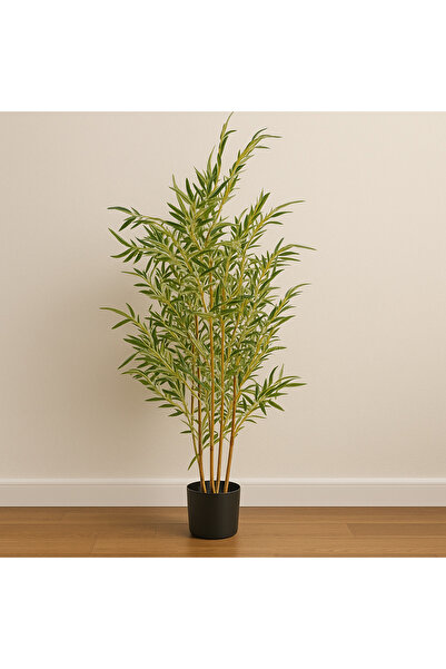 DRAMA HOME شجرة بامبو صناعية بطول 120 سم – أوراق كثيفة بملمس واقعي – ديكور مث...