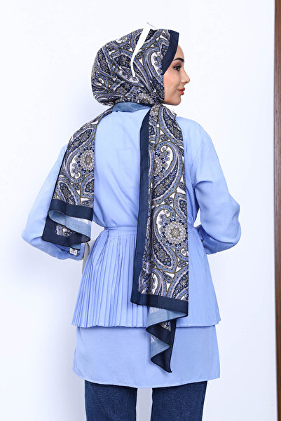 İmajButik Bebe Mavi Yan Bağlamalı Poplin Tunik