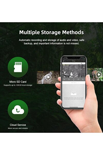 OEM 4G H2-LiveStream Hunting Camera, with 3.3W Solar Panel and Batteries Included, 14MP Photo