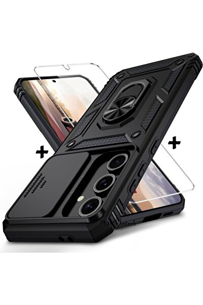 m.tk moveteck Samsung Galaxy A17 5g Kılıf Kamera Korumalı Sürgülü Yüzüklü Arm...