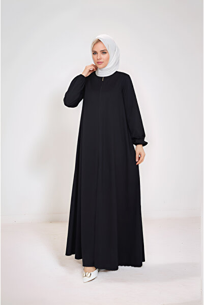 MSN Zippered Mevlana Hijab Veil - Black