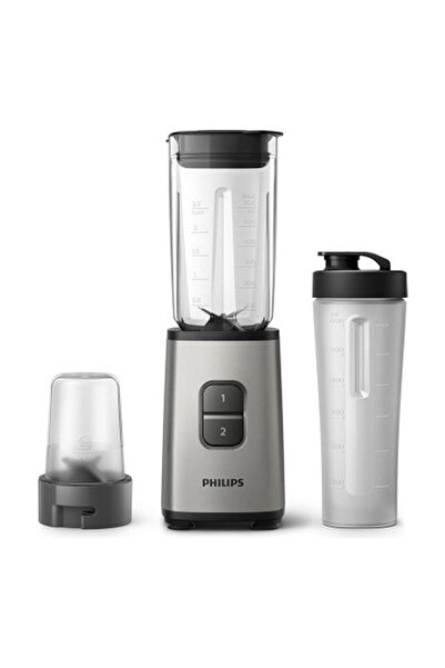 Philips Mini blender Philips HR2604/80, 350 W, 1 L, 2 viteze (Negru/Gri)