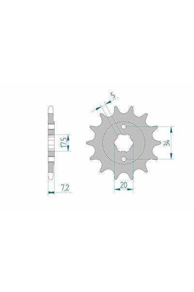 AFAM Pinion față standard din oțel 20305 - 520 - 14 dinți (moto)