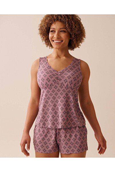 La Vie en Rose Geo Print Soft Jersey Cami