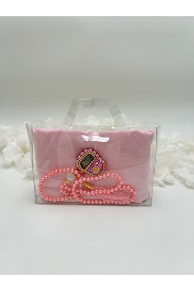 lenagiftworkshop Pink Gift Bag with Flamel Cover, Dhikr Mat and Prayer Beads ...