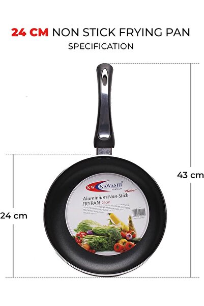Kawashi 24cm Non-Stick Aluminum Fry Pan | Compact and Durable Cooking Pan for Everyday Use