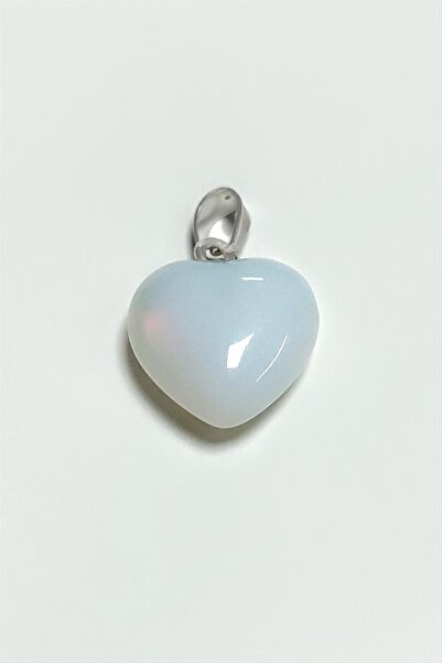 glovia bijuteri Moonstone Heart Natural Stone Pendant Small 1.5 cm