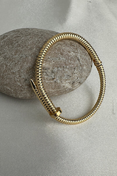 Modex Serrated Line Detail Nail Bracelet (Inner Diameter: 6cm)