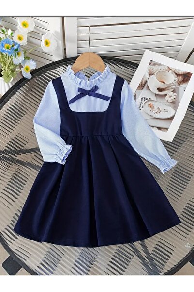 OEM Sarafan dress, navy blue, girls 6 years, 116 cm