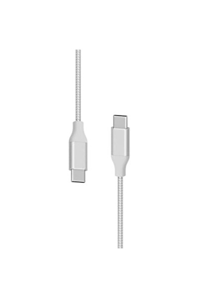 xLayer Braided 1.5m USB-C to USB-C Cable, 60W (20V/3A), Silver