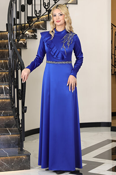 Raika Moda Shoulder Stone Print Stylish Satin Island Plus Size Hijab Evening ...