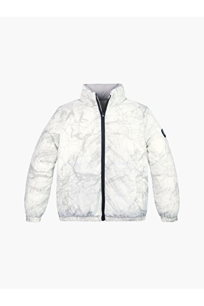 Calvin Klein REVERSIBLE MARBLE AO Erkek Beyaz Şişme Mont