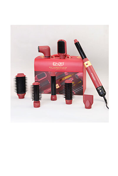 Enzo Professional 8-in-1 Hair Styling Set (1500W, 13000 RPM, Luxury Case)