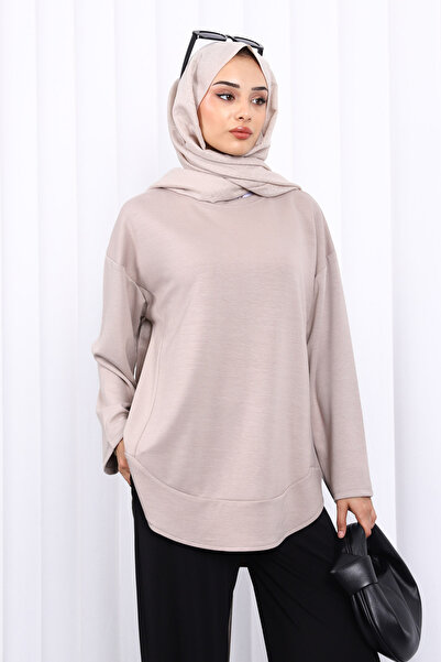 İmajButik Μοντέρνο μπλουζάκι με λαιμόκοψη ποδηλάτου από πέτρα