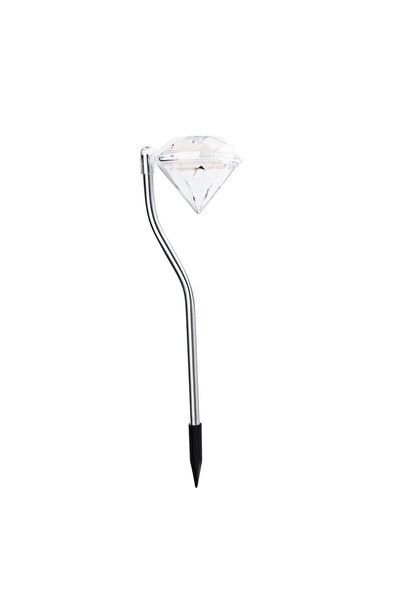 Flippy Lampa solara LED tip Diamant pentru gradina Flippy, inaltime 30 cm, 2V, ABS, 600mAh, alb rece