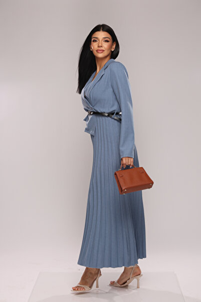 Pretty Rochie de dama cu pliuri si centura