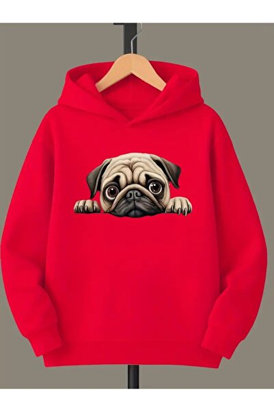 oneagılyazı Slatka majica sa grafikom psa mopsa Sa kapuljačom