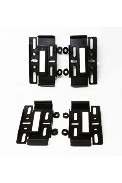 Mega Drive Set 4 pcs Slim License Plate Holder MD without frames front + back black