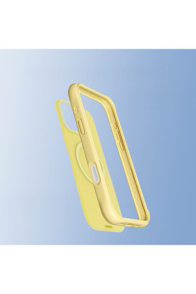 Youngkit iPhone 16 Pro Uyumlu Kılıf M-safe Şarj Özellikli Macaroon Serisi Kapak Sarı