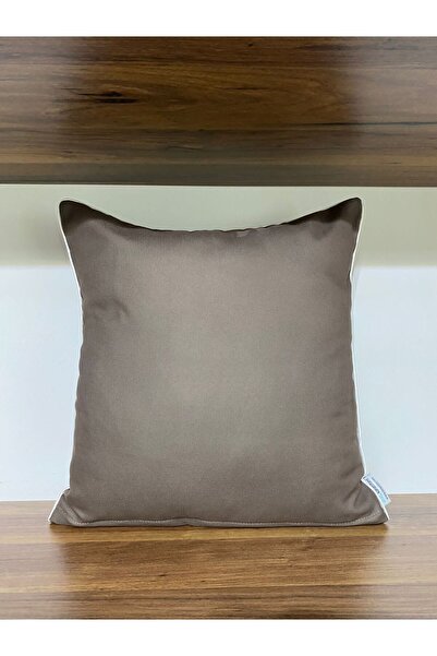 KIRLENTİM Plain Brown Double-Sided Solid Throw Pillow