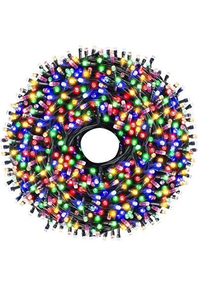 SDX Market Instalație de Crăciun tip liniar cu fir negru, 16m, 200LED-uri, mu...