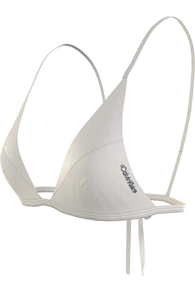 Calvin Klein TRIANGLE-RP Kadın Beyaz Bikini Üstü