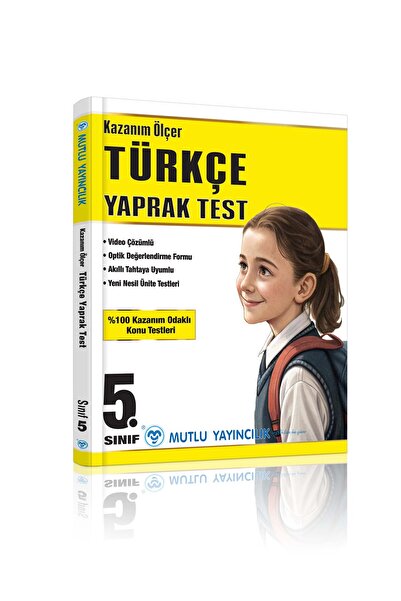 Mutlu Yayıncılık MUTLU YAYINLARI 5 SINIF KAZANIM ÖLÇER TÜRKÇE YAPRAK TEST