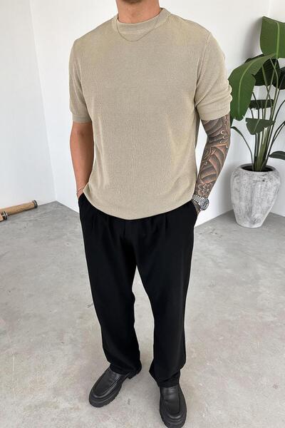 HAFKA Tricou obișnuit din tricotaj cu detaliu cu șliț, culoare muștar