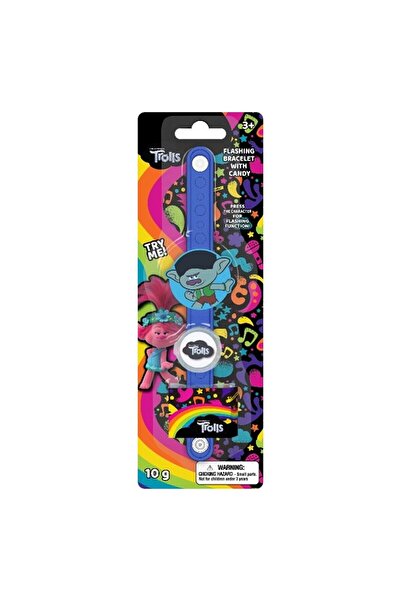 Trolls Flashing Bracelet With Candy Assorted Characters, 10gm(1pcs) x 12 Pcs
