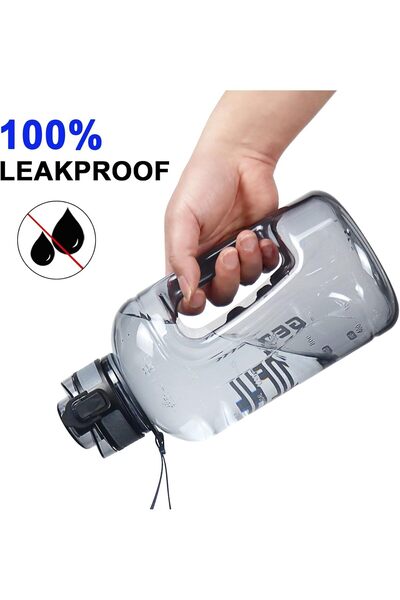 GEMFUL Large Water Bottle with Handle Leakproof Half Gallon Jug for Fitness or School