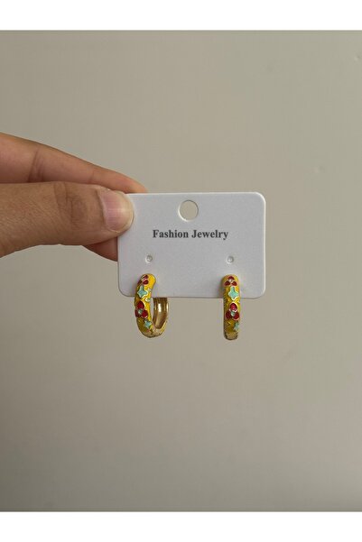 LUXSTONE Yellow Enameled Gold Earrings
