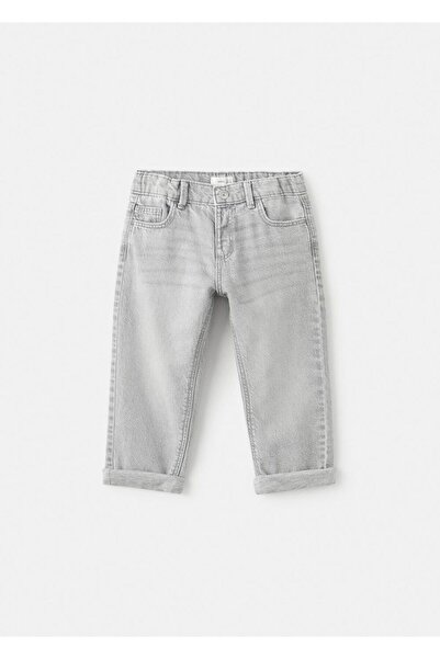 MANGO Baby Paçaları kıvrık düz kesim jean