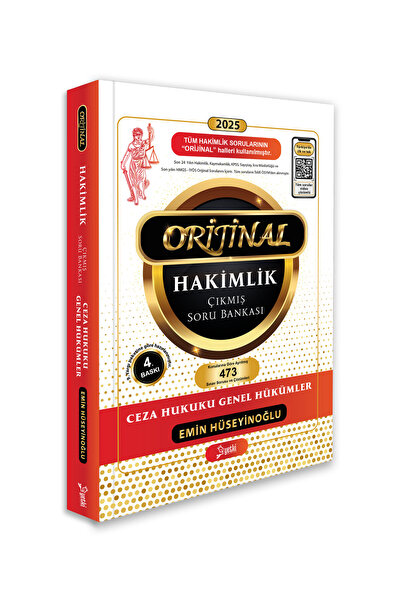 Yetki Yayıncılık 2025 ORİJİNAL CEZA HUKUKU GENEL HÜKÜMLER ÇIKMIŞ SORU BANKASI
