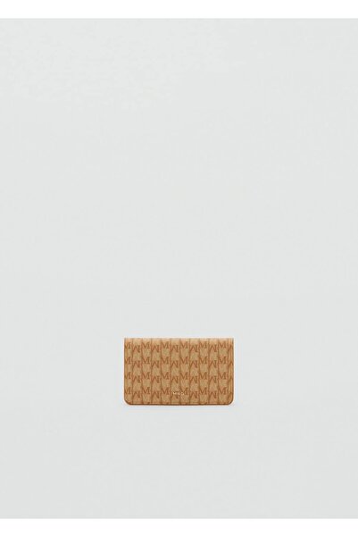 MANGO Woman Logo baskılı klapalı cüzdan